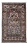 Seta del Kashmir Tappeto 116x186cm - Tappeto orientale - beige scuro - Rettangolo / Beige scuro / 116 x 186 cm Rettangolo