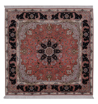 Tappeto Persero - Tabriz - Reale quadrato  - 199 x 198 cm - salmone