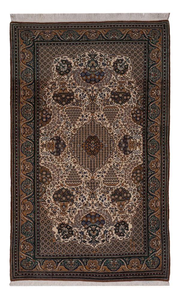 Perserteppich - Ghom - 226 x 135 cm - dunkelbeige