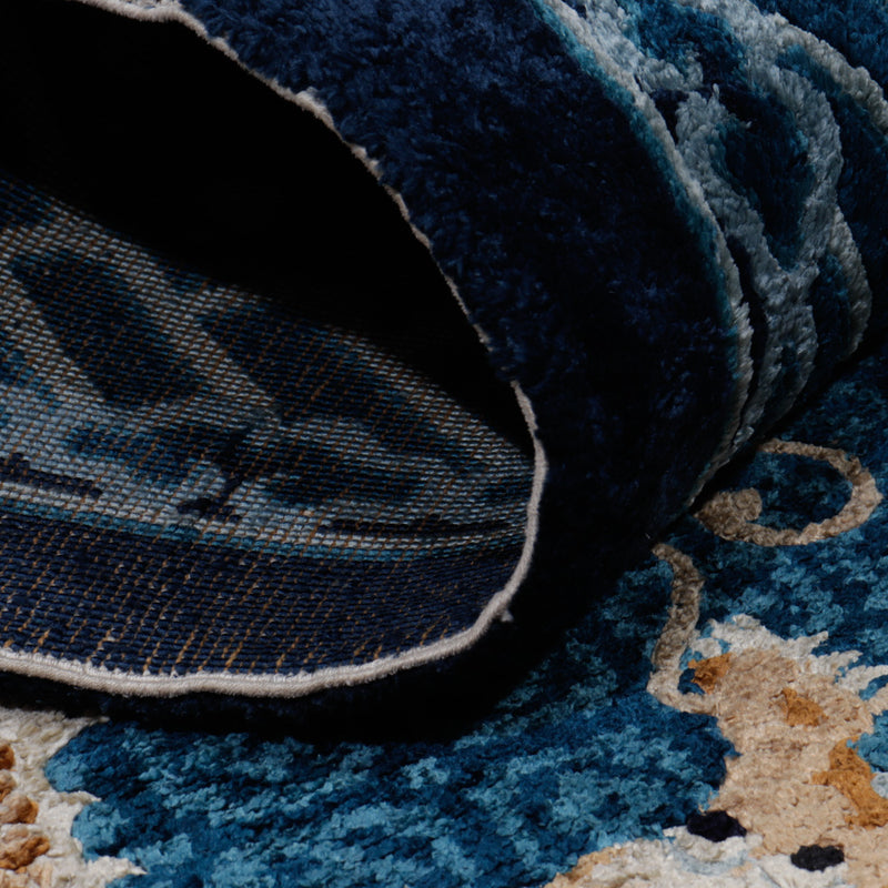 Seidenteppich - China Seide - 187 x 123 cm - blau