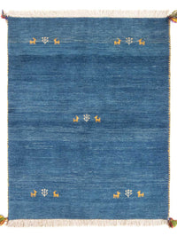 Tapis Gabbeh - Persan - 145 x 106 cm - bleu
