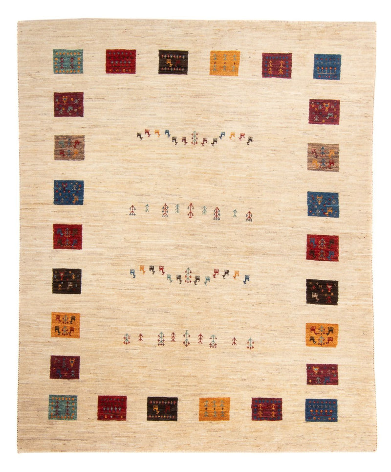 Gabbeh Teppich - Loribaft Perser - 194 x 151 cm - mehrfarbig