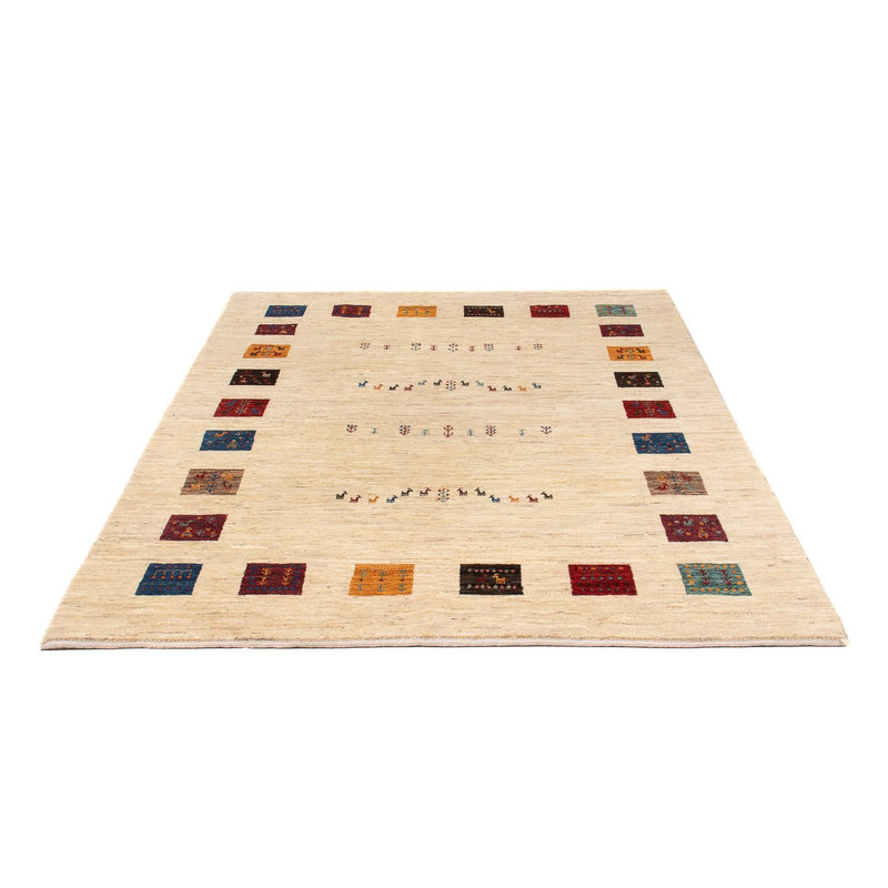 Gabbeh Teppich - Loribaft Perser - 194 x 151 cm - mehrfarbig