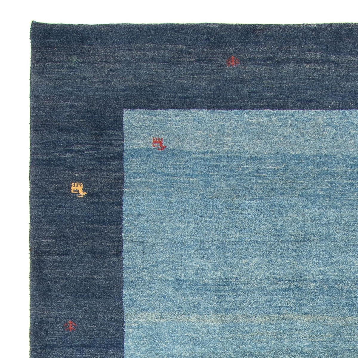 Tapis Gabbeh persan Tapis 195x292cm - Perserteppich Wollteppich - bleu