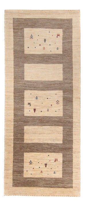 Läufer Gabbeh - Loribaft Perser - 209 x 83 cm - beige