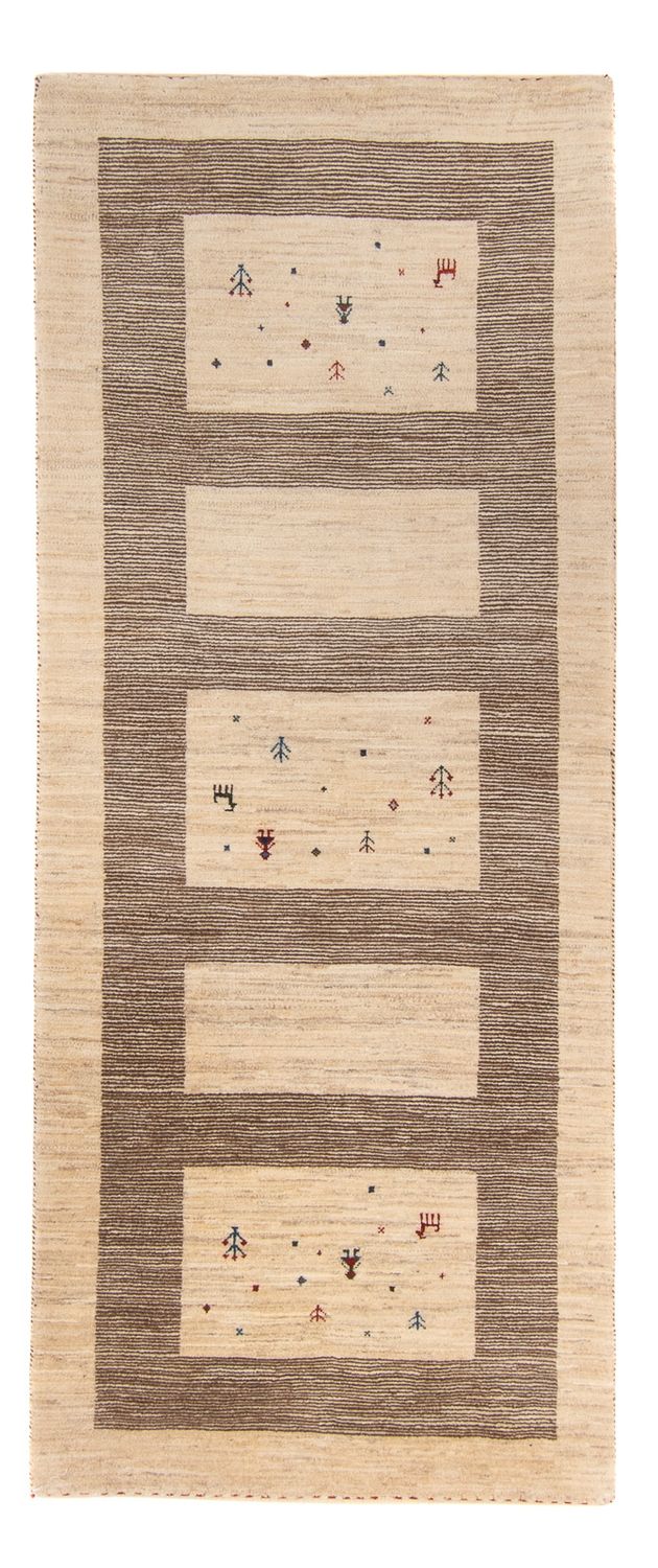 Läufer Gabbeh - Loribaft Perser - 209 x 83 cm - beige
