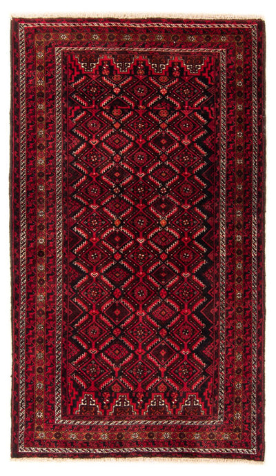 Belutsch Teppich 102x182cm - Orientteppich - dunkelblau