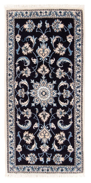 Perserteppich - Nain - 149 x 69 cm - dunkelblau