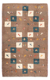 Tapis Gabbeh persan 82x139cm - Tapis persan en laine - marron - Rectangle / Marron / 82 x 139 cm Rectangle