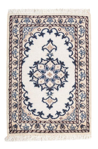 Tapis persan - Nain - 60 x 40 cm - crème