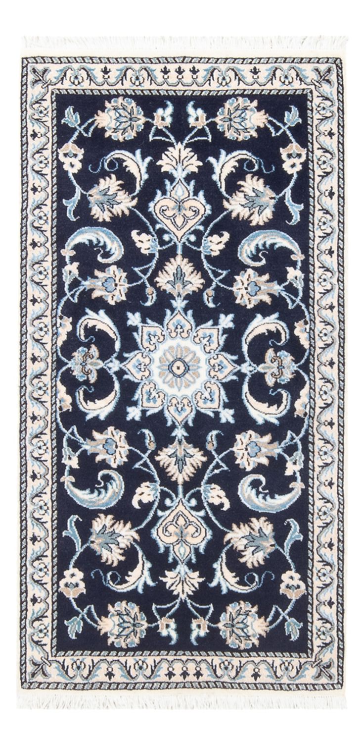 Perserteppich - Nain - 137 x 67 cm - dunkelblau