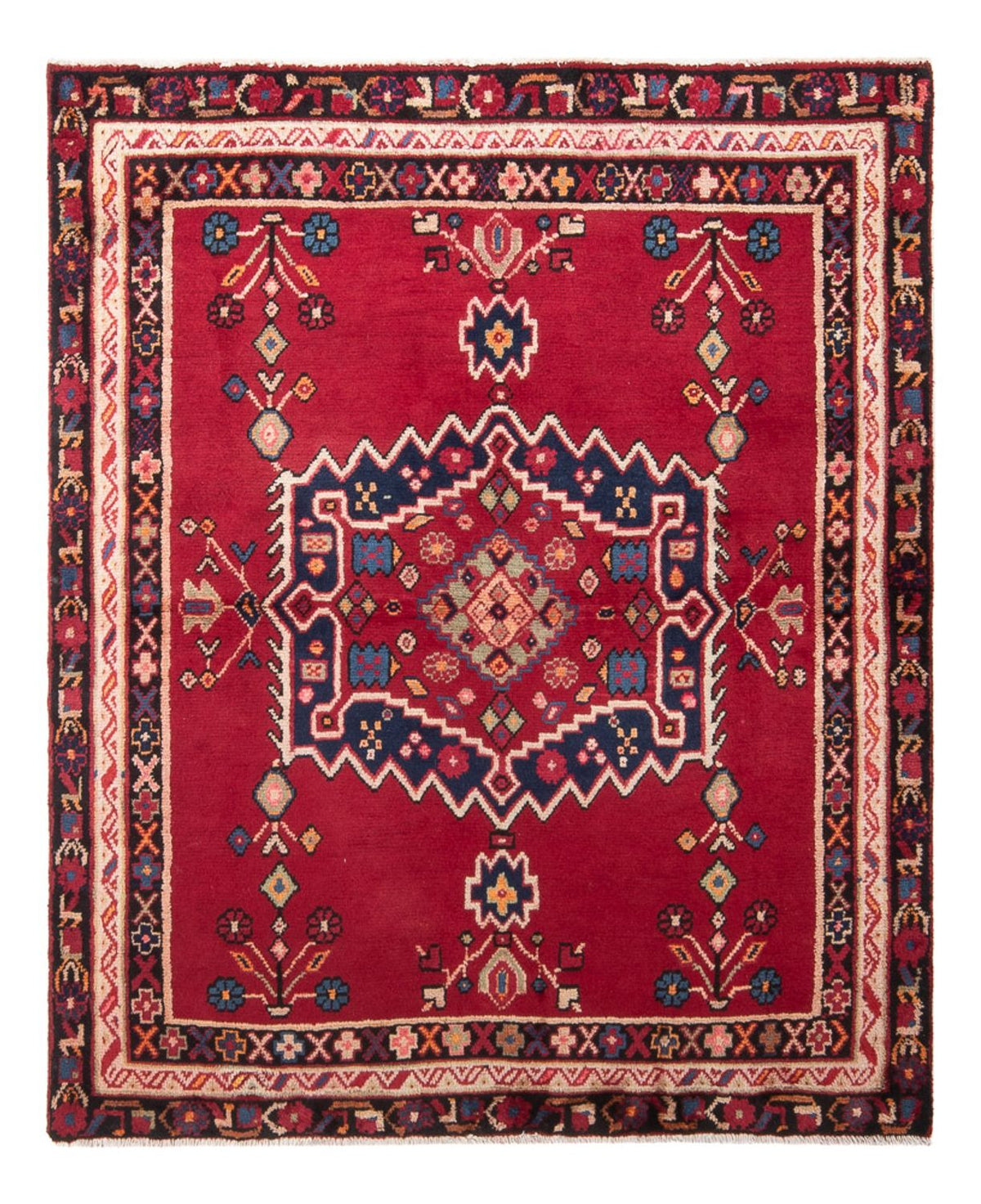 Perserteppich - Nomadic - 150 x 121 cm - rot