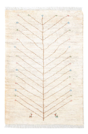 Gabbeh Teppich - Perser - 121 x 77 cm - naturweiß