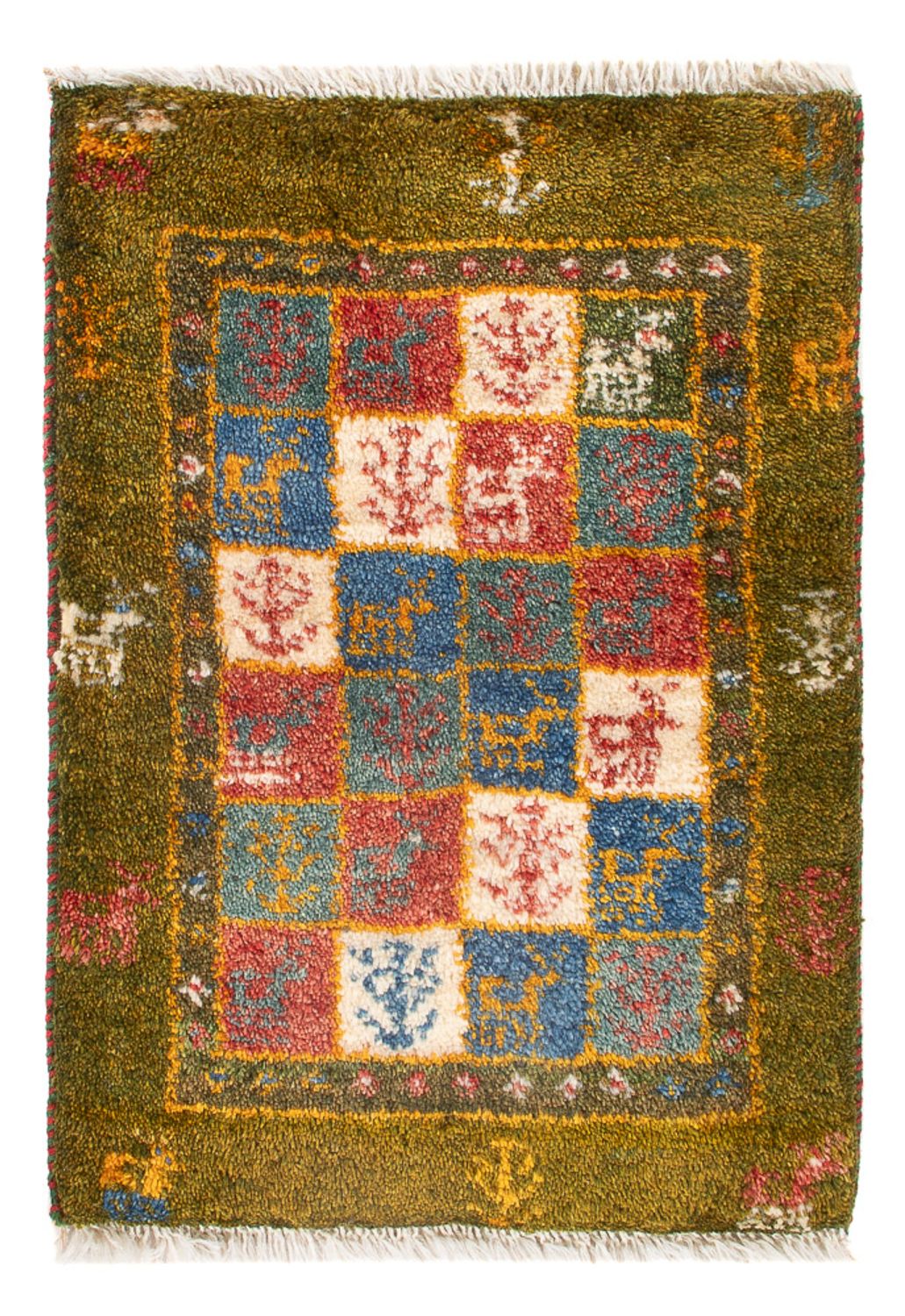 Gabbeh Teppich - Perser - 60 x 40 cm - mehrfarbig