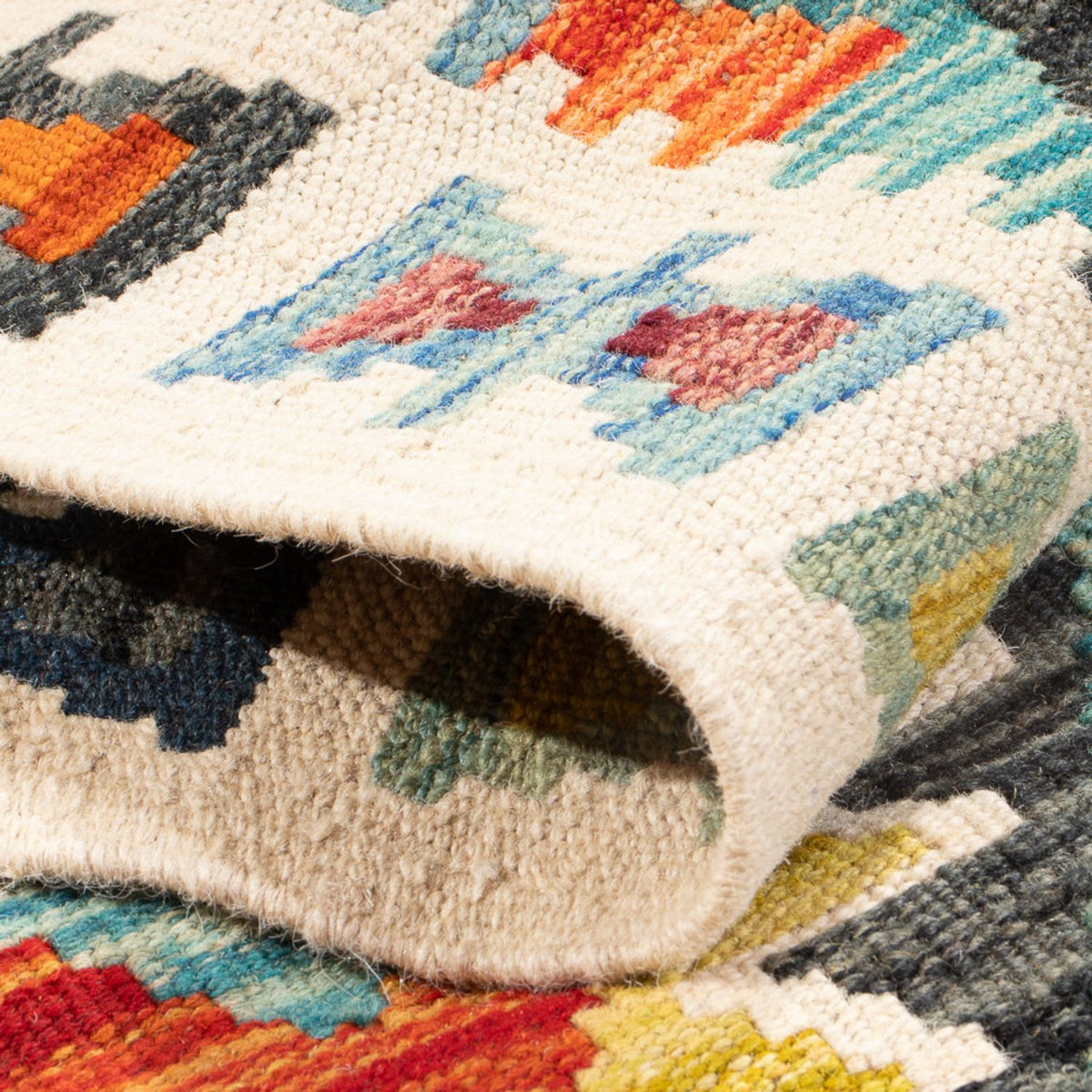 Läufer Kelim - Splash - 281 x 80 cm - mehrfarbig