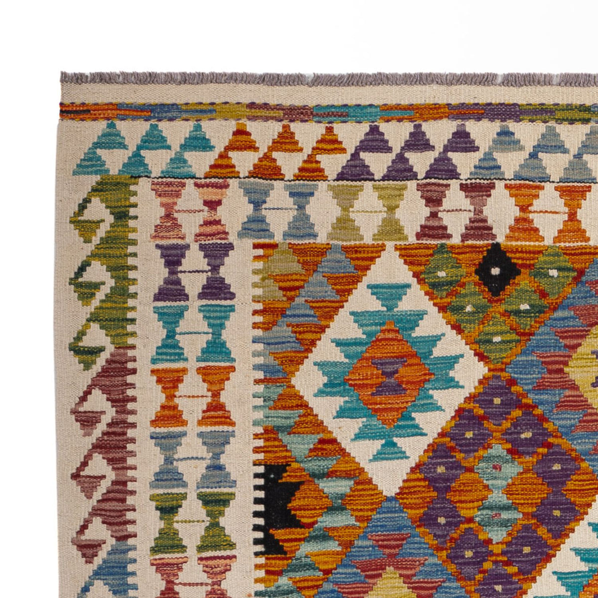 Kelim Teppich - Splash - 196 x 150 cm - mehrfarbig