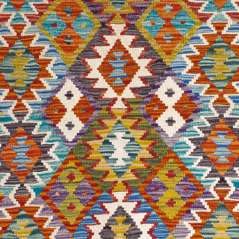 Kelim Teppich - Splash quadratisch  - 153 x 152 cm - mehrfarbig
