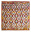 Kelim Teppich - Splash quadratisch  - 152 x 152 cm - mehrfarbig