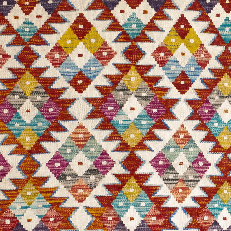 Kelim Teppich - Splash quadratisch  - 152 x 152 cm - mehrfarbig