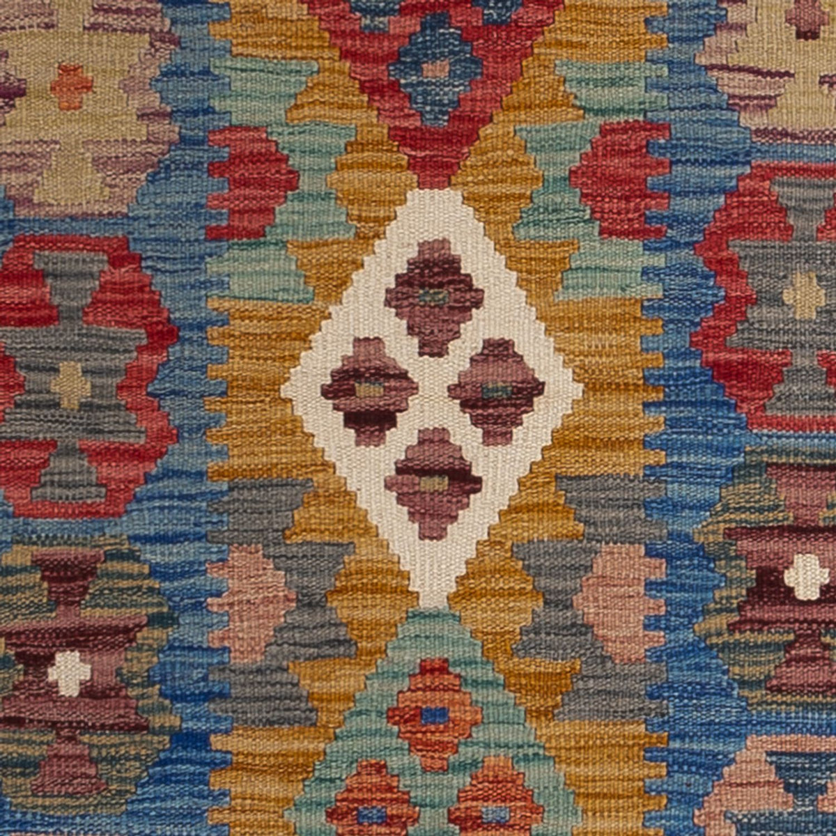 Läufer Kelim - Splash - 255 x 82 cm - mehrfarbig