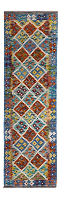 Tapis de couloir Tapis Kelim - Splash - 239 x 79 cm - multicolore