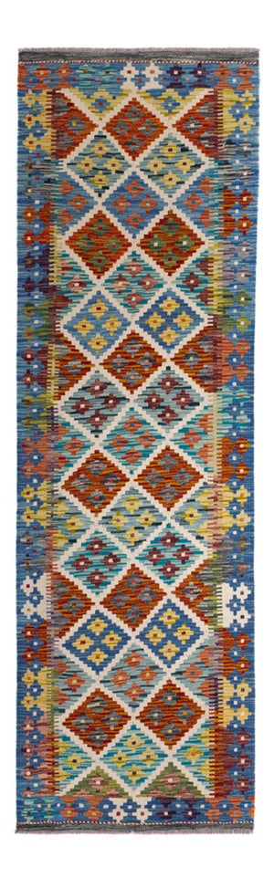 Läufer Kelim - Splash - 239 x 79 cm - mehrfarbig