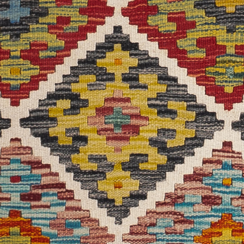 Läufer Kelim - Splash - 202 x 86 cm - mehrfarbig