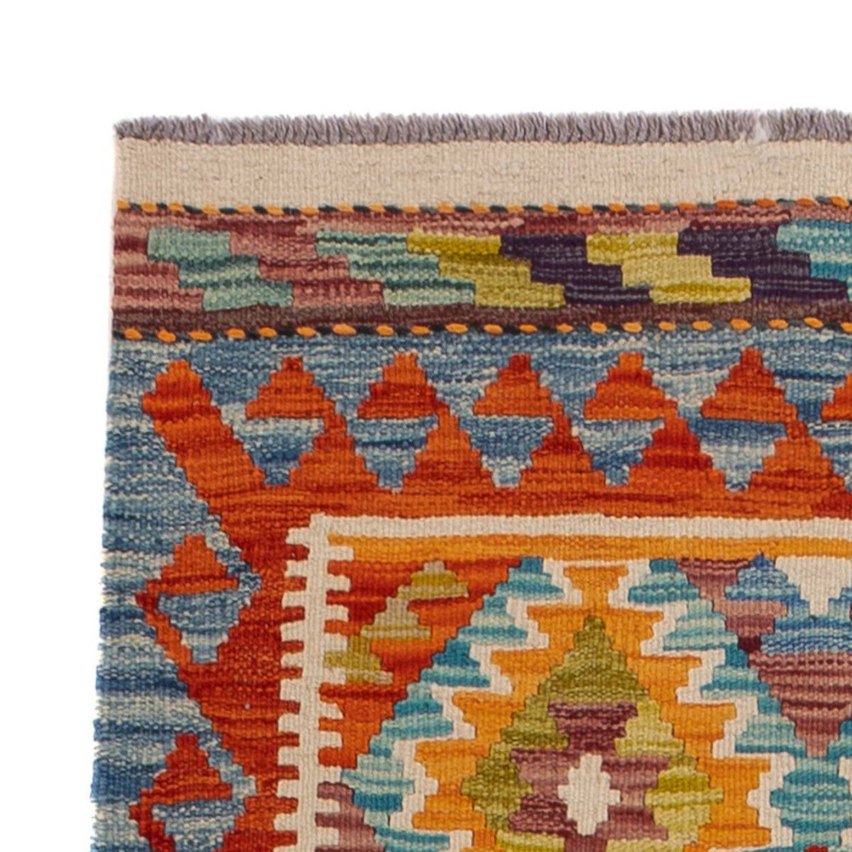 Läufer Kelim - Splash - 201 x 84 cm - mehrfarbig