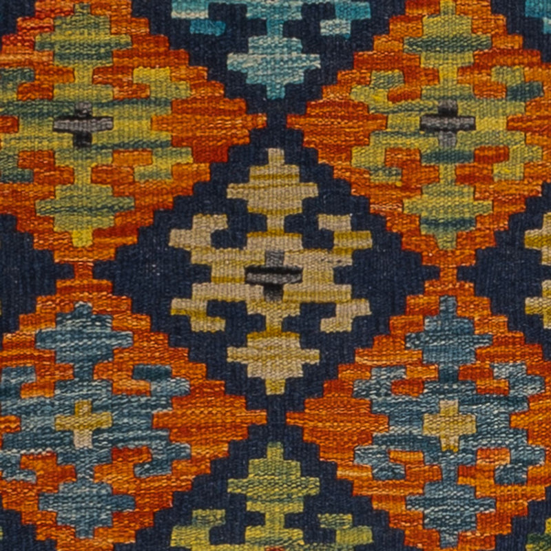 Läufer Kelim - Splash - 199 x 76 cm - mehrfarbig