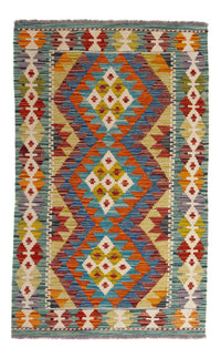 Tapis Kelim - Splash - 123 x 79 cm - multicolore