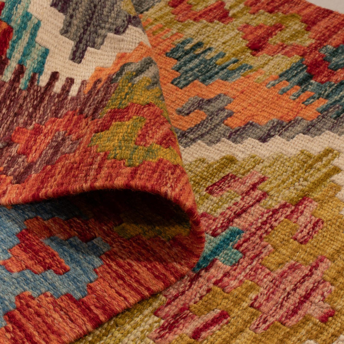 Kelim Teppich - Splash - 127 x 82 cm - mehrfarbig