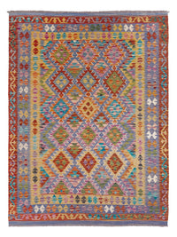 Tapis Kelim - Splash - 204 x 148 cm - multicolore