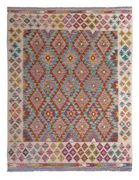 Tapis Kelim - Splash - 198 x 150 cm - multicolore