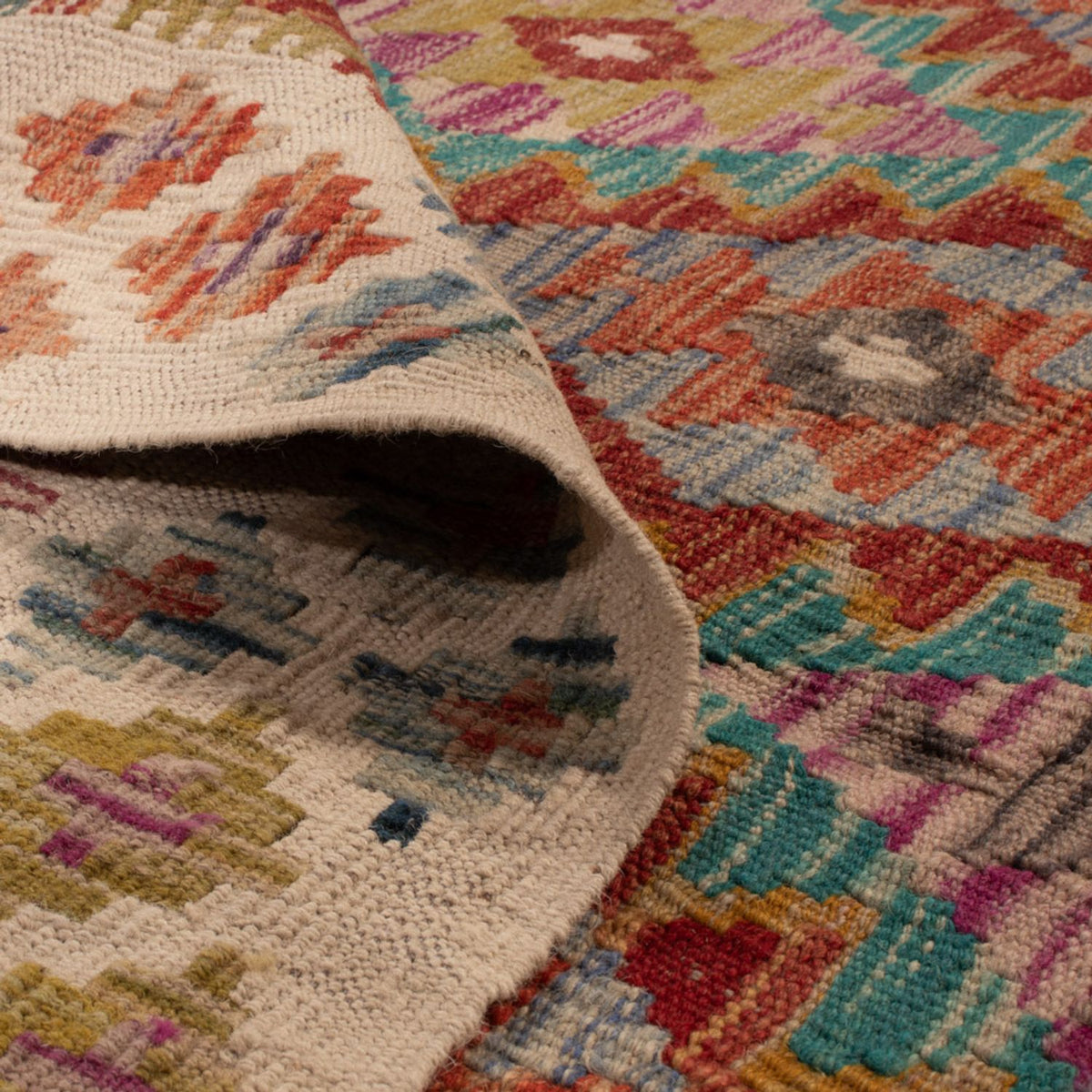 Kelim Teppich - Splash - 198 x 150 cm - mehrfarbig