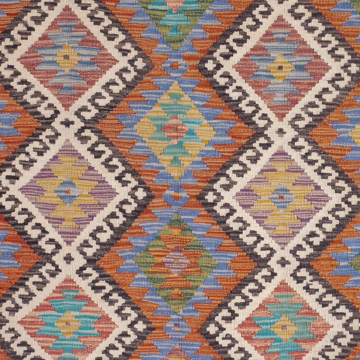 Kelim Teppich - Splash - 197 x 156 cm - mehrfarbig