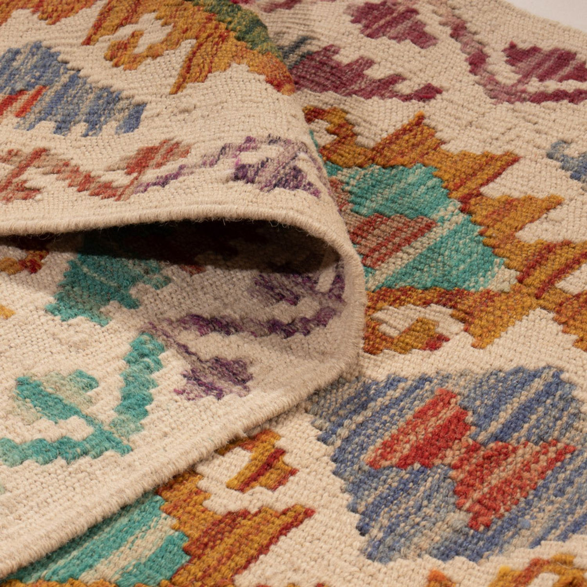 Läufer Kelim - Splash - 301 x 81 cm - mehrfarbig