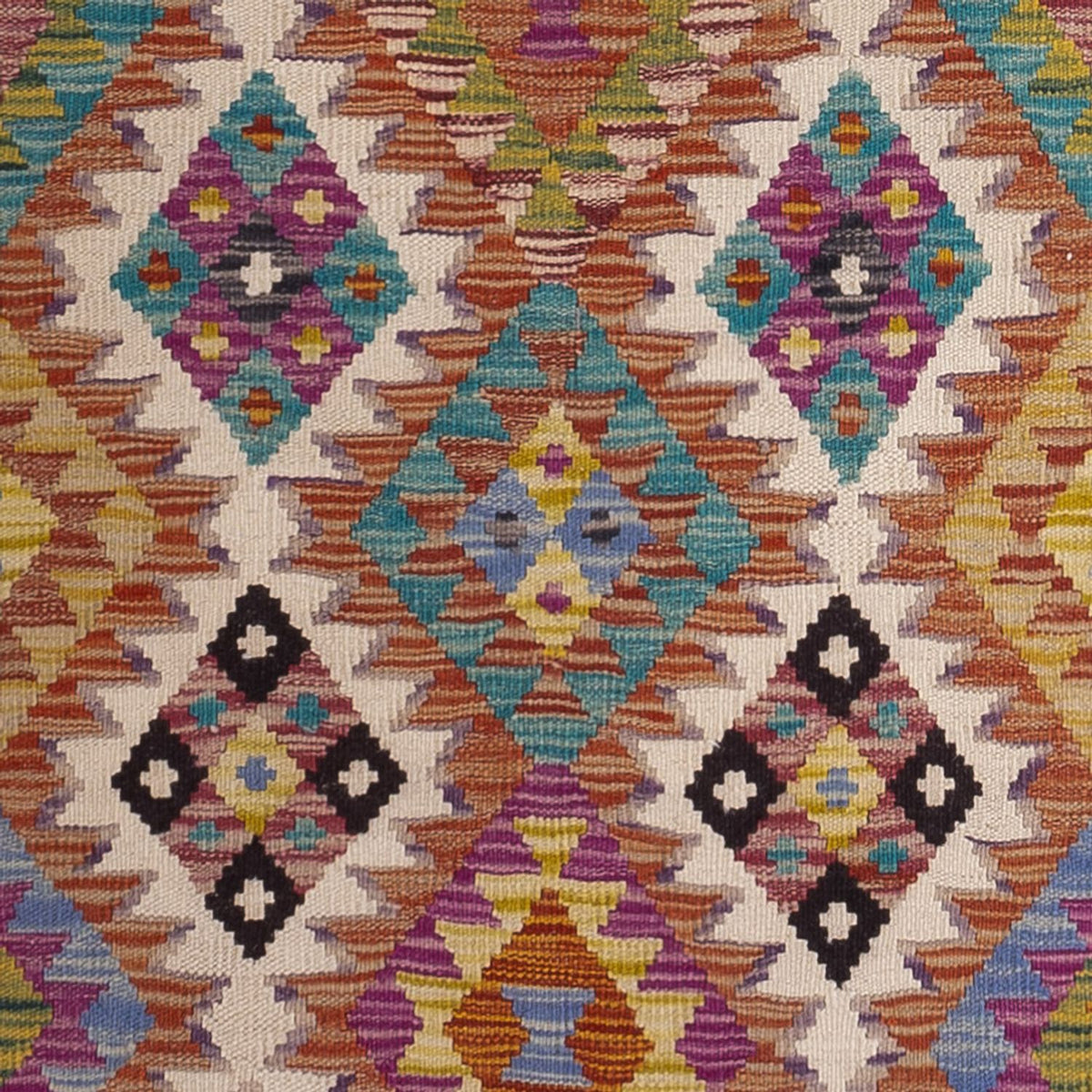 Läufer Kelim - Splash - 295 x 85 cm - mehrfarbig