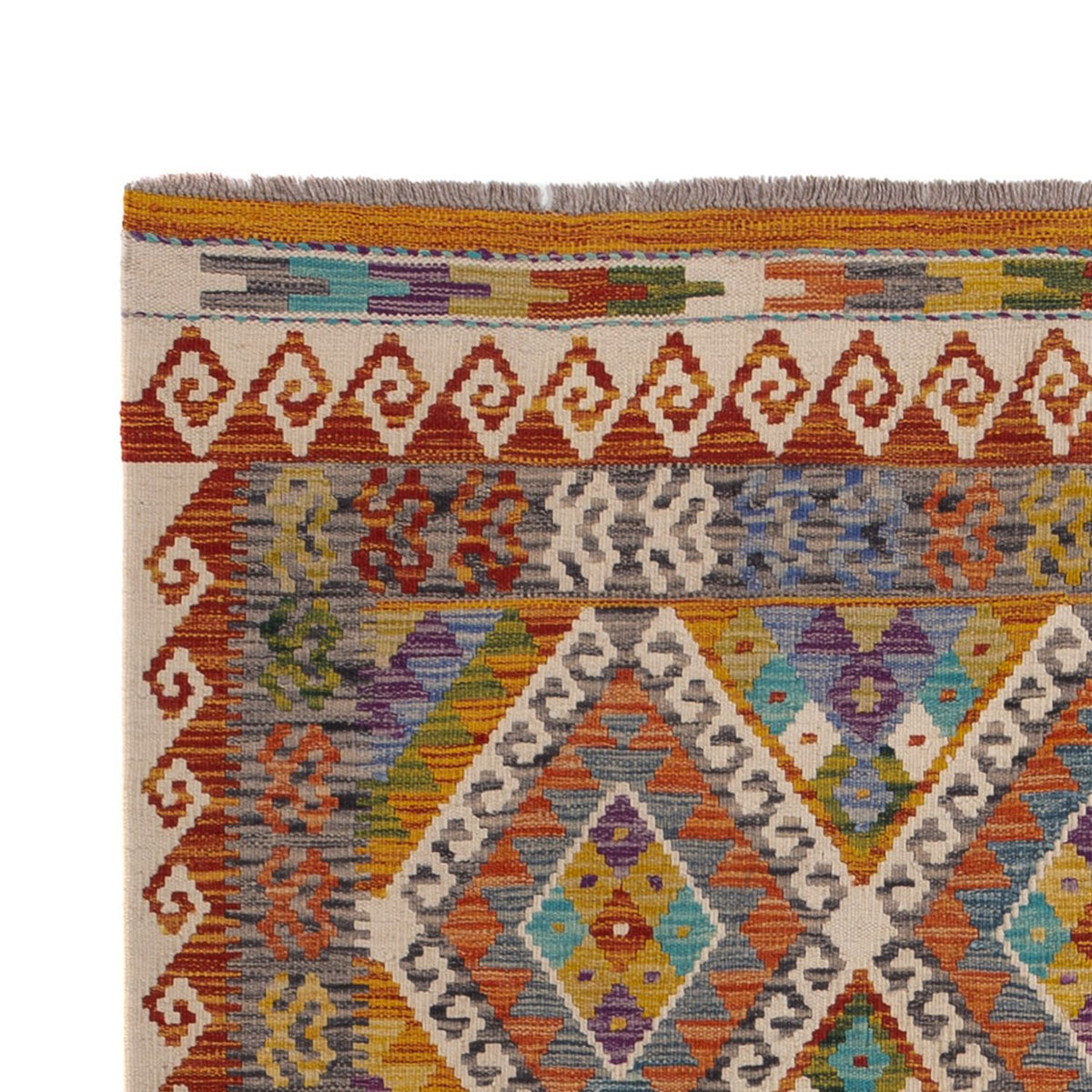 Kelim Teppich - Splash - 246 x 153 cm - mehrfarbig