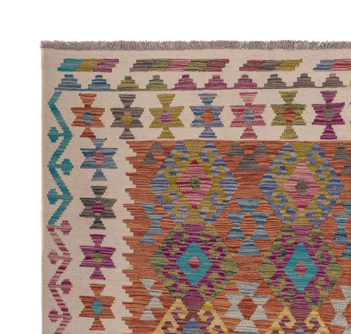 Kelim Teppich - Splash - 253 x 203 cm - mehrfarbig