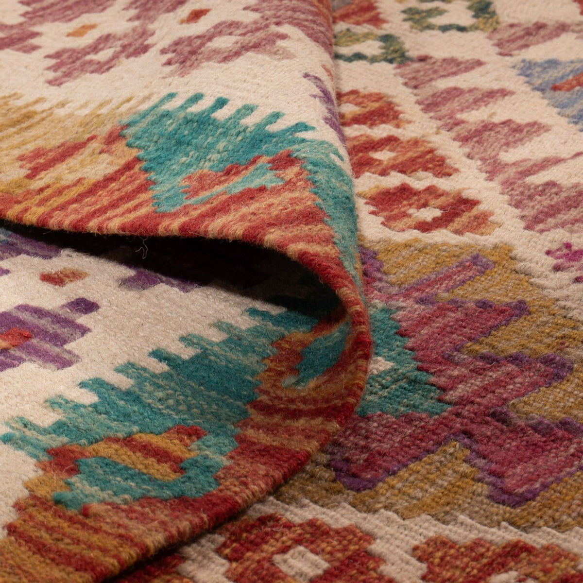 Kelim Teppich - Splash - 246 x 204 cm - mehrfarbig