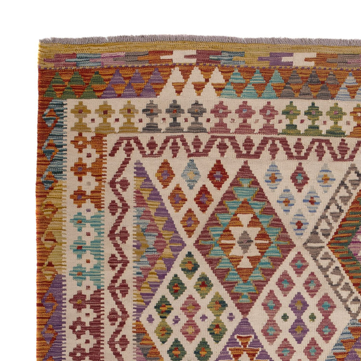 Kelim Teppich - Splash - 243 x 201 cm - mehrfarbig