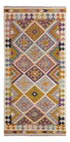 Kilim Maimana Tappeto 95x195cm - Tappeto di lana - Passatoia / Multicolore / 95 x 195 cm Passatoia