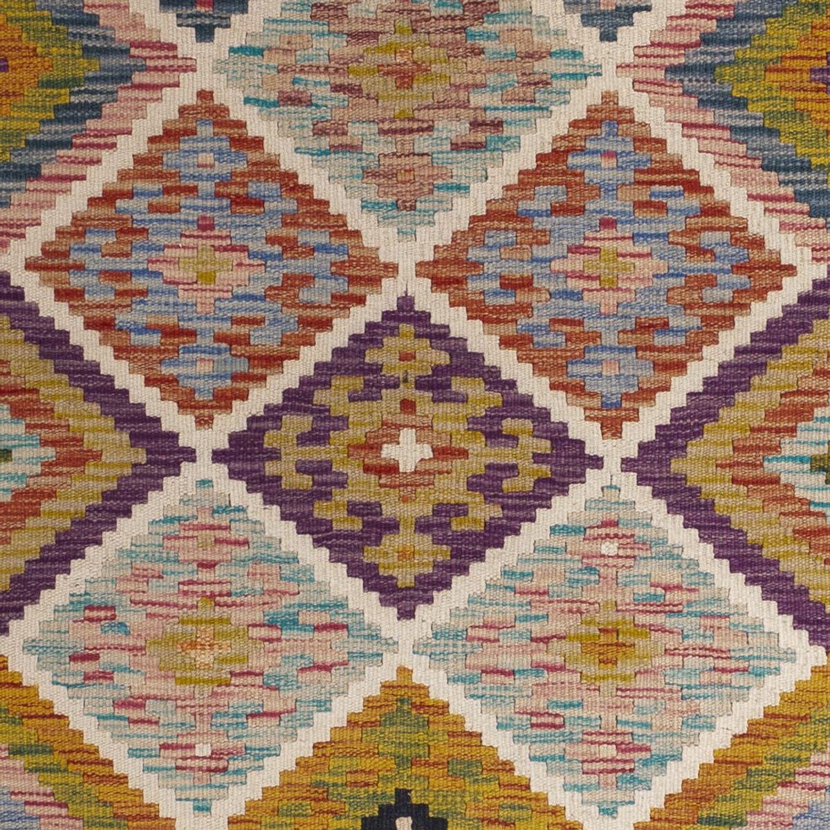 Läufer Kelim - Splash - 195 x 95 cm - mehrfarbig