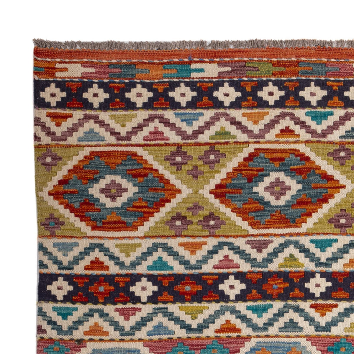 Kelim Teppich - Splash - 198 x 152 cm - mehrfarbig
