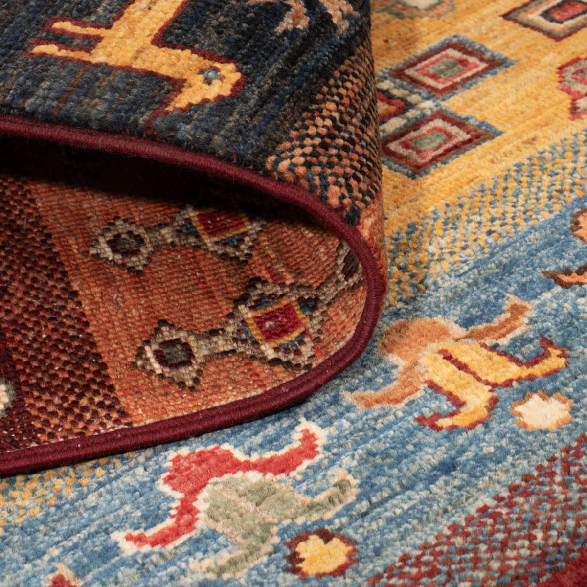 Gabbeh Teppich - Loribaft Perser - 148 x 105 cm - mehrfarbig