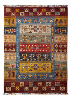 Gabbeh Teppich - Loribaft Perser - 143 x 105 cm - mehrfarbig