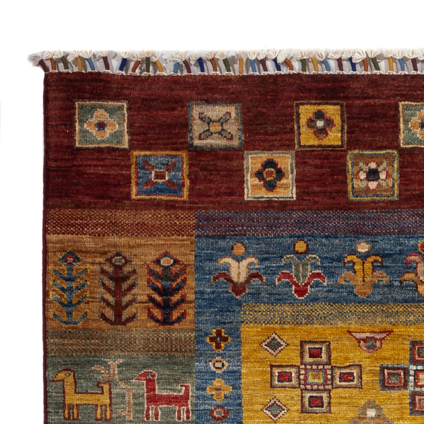 Gabbeh Teppich - Loribaft Perser - 143 x 105 cm - mehrfarbig