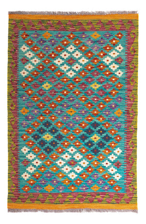 Kelim Teppich - Splash - 131 x 92 cm - mehrfarbig