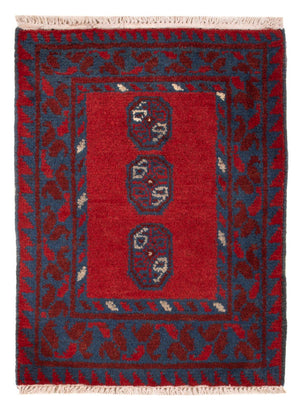 Afghan Teppich - Filpa - 66 x 49 cm - rot