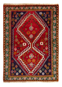 Tapis persan - Nomadic - 128 x 94 cm - rouge